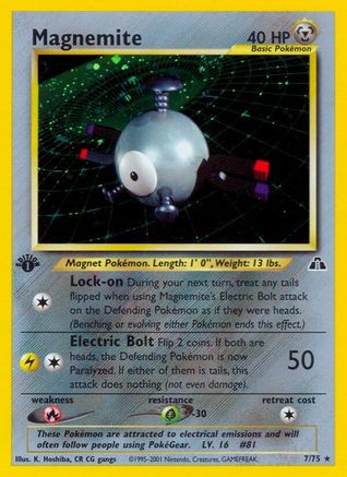 Image of Magnemite (7) 007/75  - Unlimited Holofoil Neo Discovery - Holo Rare