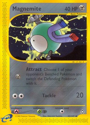 Image of Magnemite (52) 052  - Reverse Holofoil Aquapolis - Uncommon