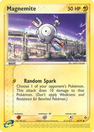 Image of Magnemite 062/97  - Reverse Holofoil Dragon - Common