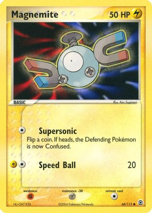 Image of Magnemite 068/112  - Reverse Holofoil FireRed & LeafGreen - Common