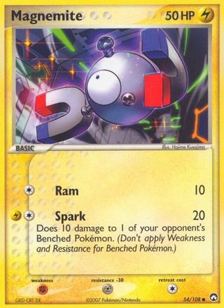 Image of Magnemite 054  - Reverse Holofoil Power Keepers - Common