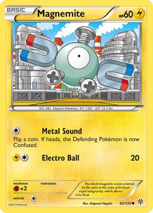 Image of Magnemite (42) 042  - Reverse Holofoil Plasma Storm - Common