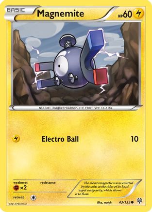 Image of Magnemite (43) 043  - Reverse Holofoil Plasma Storm - Common
