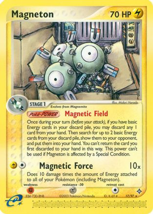 Image of Magneton 017/97  - Reverse Holofoil Dragon - Rare