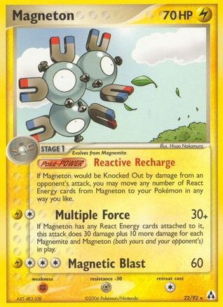 Image of Magneton 022  - Reverse Holofoil Legend Maker - Rare