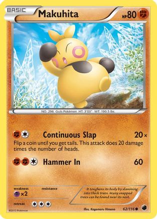 Image of Makuhita 062  - Reverse Holofoil Plasma Freeze - Common