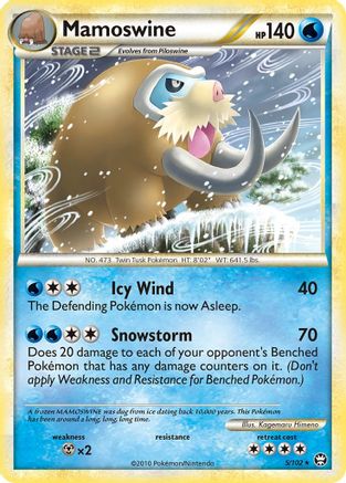 Image of Mamoswine 005/102  - Reverse Holofoil Triumphant - Holo Rare