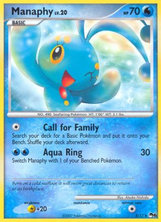 Image of Manaphy 003/017  - Holofoil POP Series 6 - Rare