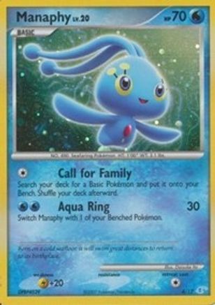 Image of Manaphy 004/12  - Holofoil DP Trainer Kit Manaphy & Lucario - Common