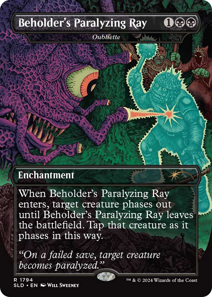 Image of Beholder's Paralyzing Ray - Oubliette (SLD-1794) - Secret Lair Drop / Beholder's Paralyzing Ray (Borderless)