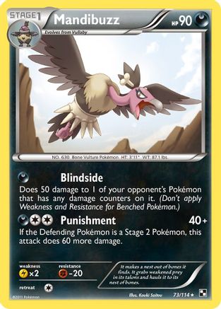 Image of Mandibuzz 073  - Reverse Holofoil Black and White - Rare