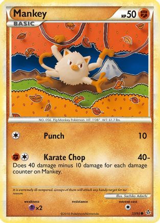Image of Mankey 053/95  - Reverse Holofoil Unleashed - Common