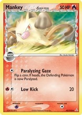 Image of Mankey (Delta Species) 070/110  - Reverse Holofoil Holon Phantoms - Common