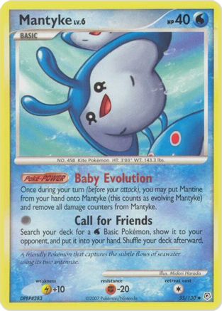 Image of Mantyke 055/130  - Reverse Holofoil Diamond and Pearl - Uncommon