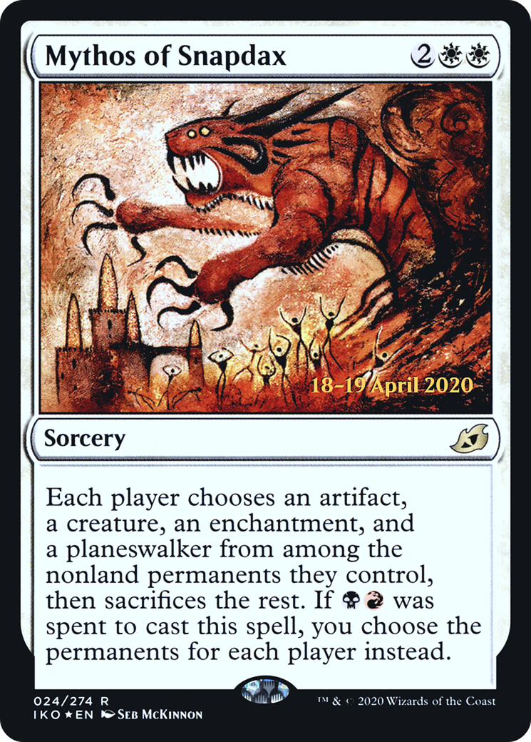 Image of Mythos of Snapdax (PRE-24S) - Ikoria: Lair of Behemoths Promos Foil