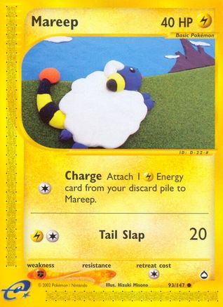 Image of Mareep 093/147  - Reverse Holofoil Aquapolis - Common