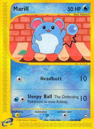 Image of Marill 053  - Reverse Holofoil Aquapolis - Uncommon