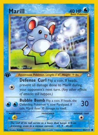 Image of Marill 066/111  - 1st Edition Neo Genesis - Common