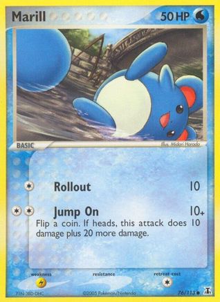 Image of Marill 076/113  - Reverse Holofoil Delta Species - Common