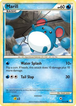 Image of Marill 074/123  HeartGold SoulSilver - Common