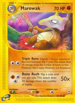 Image of Marowak 054  Aquapolis - Uncommon