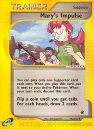 Image of Mary's Impulse 142/165  - Reverse Holofoil Expedition - Uncommon