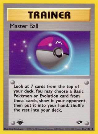Image of Master Ball 116/132  - 1st Edition Gym Challenge - Uncommon