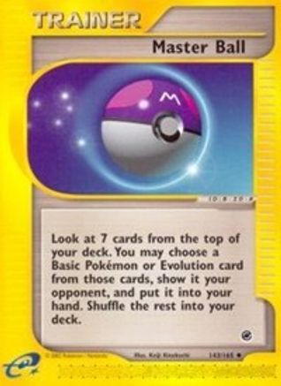 Image of Master Ball 143/165  Expedition - Uncommon