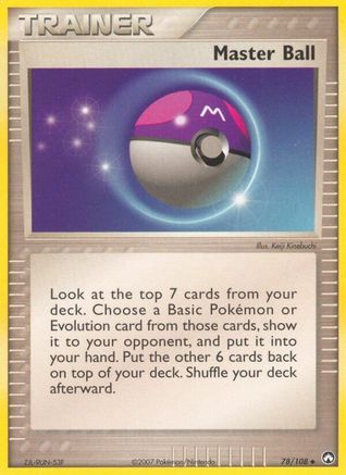 Image of Master Ball 078/108  Power Keepers - Uncommon