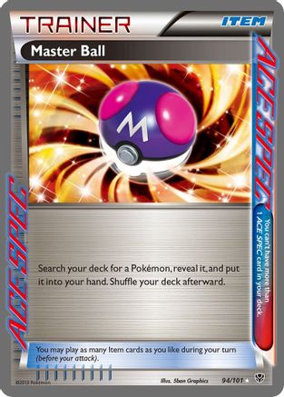 Image of Master Ball 094  - Holofoil Plasma Blast - Rare Ace