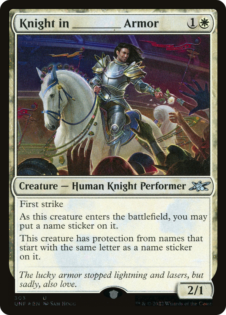 Image of Knight in _______ Armor (Galaxy Foil) (UNF-303) - Unfinity Foil