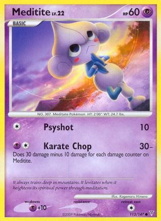 Image of Meditite 113  - Reverse Holofoil Supreme Victors - Common