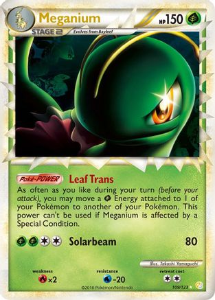 Image of Meganium (Prime) 109/123  - Holofoil HeartGold SoulSilver - Ultra Rare
