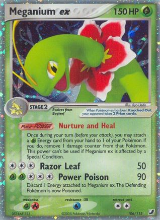 Image of Meganium ex 106  - Holofoil Unseen Forces - Ultra Rare