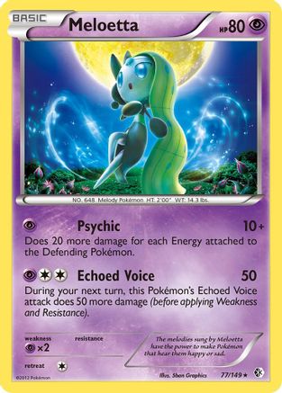 Image of Meloetta 077  - Holofoil Boundaries Crossed - Holo Rare