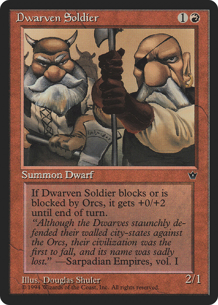 Image of Dwarven Soldier (Shuler) (FEM-) - Fallen Empires