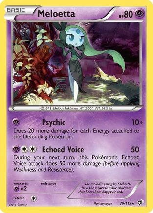 Image of Meloetta (78) 078/113  - Reverse Holofoil Legendary Treasures - Holo Rare