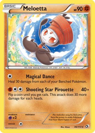 Image of Meloetta (86) 086/113  - Reverse Holofoil Legendary Treasures - Rare