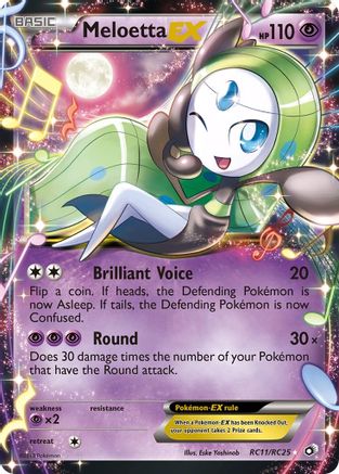 Image of Meloetta EX RC11/RC25  - Holofoil Legendary Treasures Radiant Collection - Ultra Rare