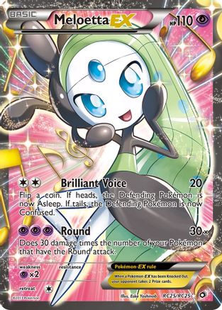 Image of Meloetta EX (Full Art) RC25/RC25  - Holofoil Legendary Treasures Radiant Collection - Ultra Rare