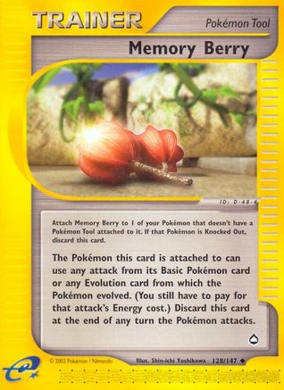Image of Memory Berry 128  - Reverse Holofoil Aquapolis - Uncommon