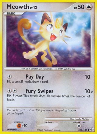 Image of Meowth 106/146  Legends Awakened - Common