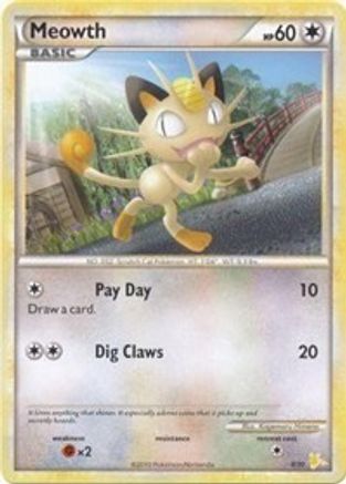 Image of Meowth (#4) 004  HGSS Trainer Kit Gyarados & Raichu - Common