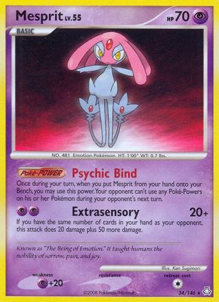 Image of Mesprit 034  - Reverse Holofoil Legends Awakened - Rare
