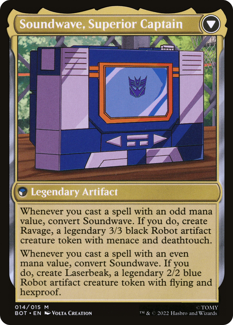 Image of Soundwave, Sonic Spy (BOT-014) - Transformers: (convertdfc) Foil