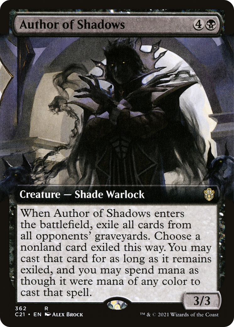 Image of Author of Shadows (Extended Art) (C21-362) - Commander 2021: (Extended Art)