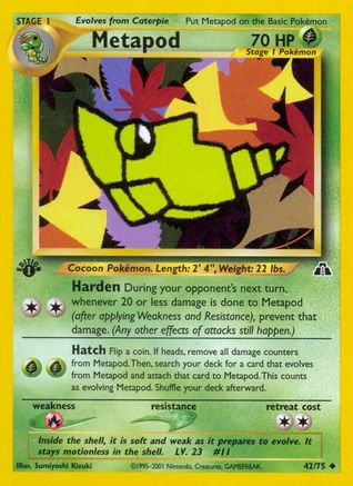 Image of Metapod 042/75  - Unlimited Neo Discovery - Uncommon