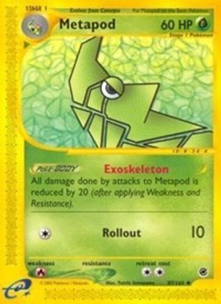 Image of Metapod 087  - Reverse Holofoil Expedition - Uncommon