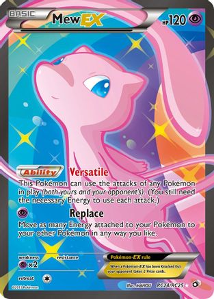 Image of Mew EX (Full Art) RC24/RC25  - Holofoil Legendary Treasures Radiant Collection - Ultra Rare