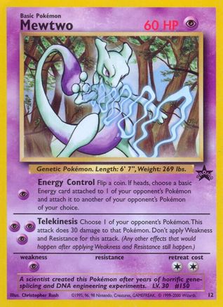 Image of Mewtwo (12) 012/53  WoTC Promo - Promo